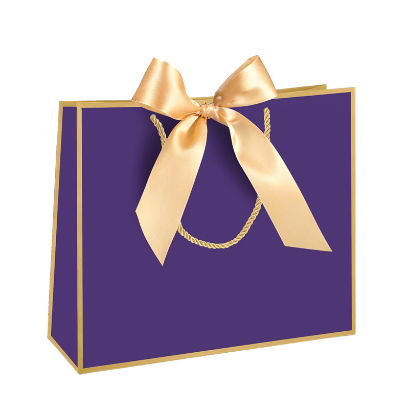 En stock bowknot fondo cuadrado bolsa de papel portátil colorido exquisito embalaje bolsa de regalo bolsa de compras de ropa logotipo imprimible