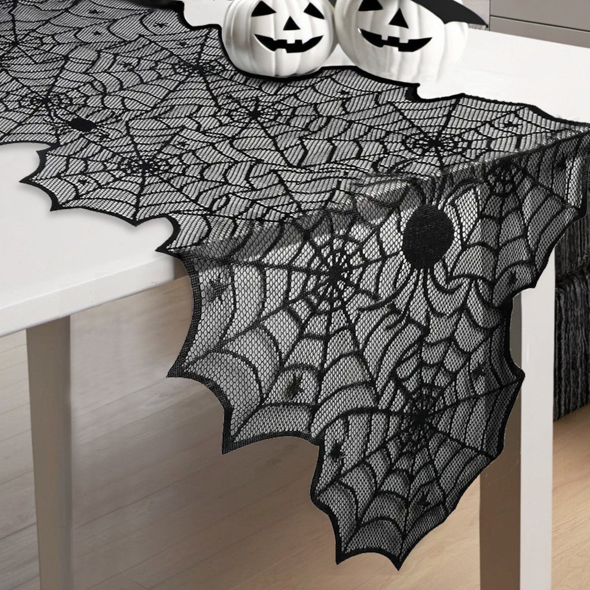 Transfronterizo Qimao negro encaje tabla bandera Amazon SHEIN tabla de Halloween tabla bandera TEMU en stock