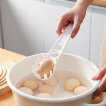 创意厨房工具防烫捞面捞蛋勺多功能日式长柄锯齿状蛋清分离器跨境