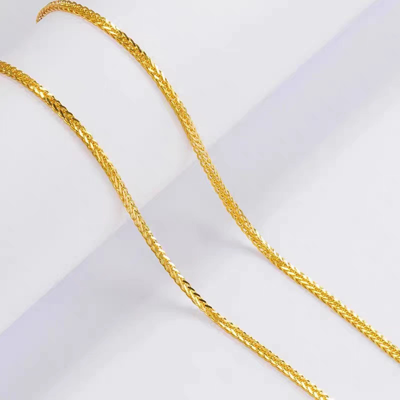 Collar de plata de ley S925 para mujer, cadena cruzada, cadena tipo caja, cadena de ondas de agua, cadena sencilla, cadena cielo estrellado, cadena de clavícula versátil de lujo ligero con broche.