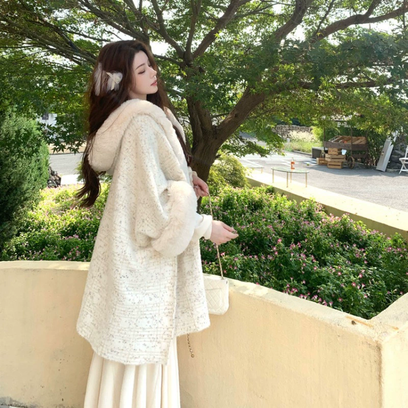 Velvet cloak, jacket, trench coat, plus size, (Physicals)