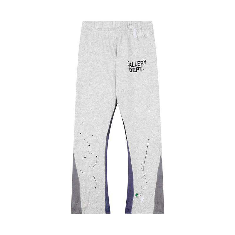 Orden exterior galería Departamento pintado a mano Splash-tinta costura cordón retro High Street casual sweatpants ligeramente estirar pantalones largos para hombres