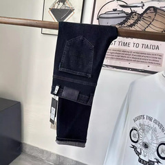 撤櫃減標！合體小直筒！秋冬款男士彈力休閒長褲時尚百搭牛仔褲潮