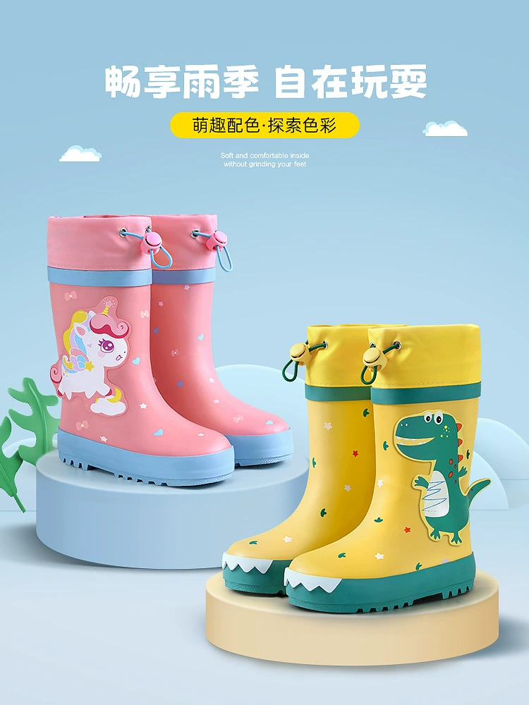 Детские дождевые сапоги для мальчиков Девочки дождевые сапоги для девочек
