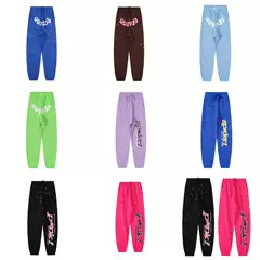 Young Thug Star's Same Pink Terry Casual Pants Leggings for Men and Women, Energetic, Breathable and Comfortable