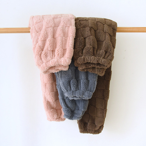 Ladies Sleep Pants Autumn/Winter Thick Coral Fleece Warm Pants for Men Flannel Home Pants Wearable Oversized Long Pants