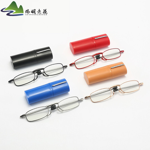 Mini antenna plastic short pen holder lightweight anti-blue light glasses for the elderly New product street stall running street reading glasses