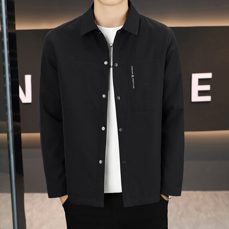 2025 Model Lapel Jacket for Men, Light Mature Style, Spring and Autumn Wear, 2025 New Executive Men's Wrinkle-Resistant Jacket