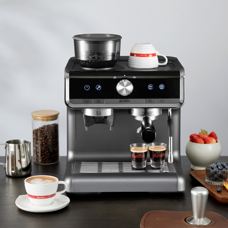 New party5020意式半自动摆摊咖啡机带磨豆机打奶泡商用咖啡机