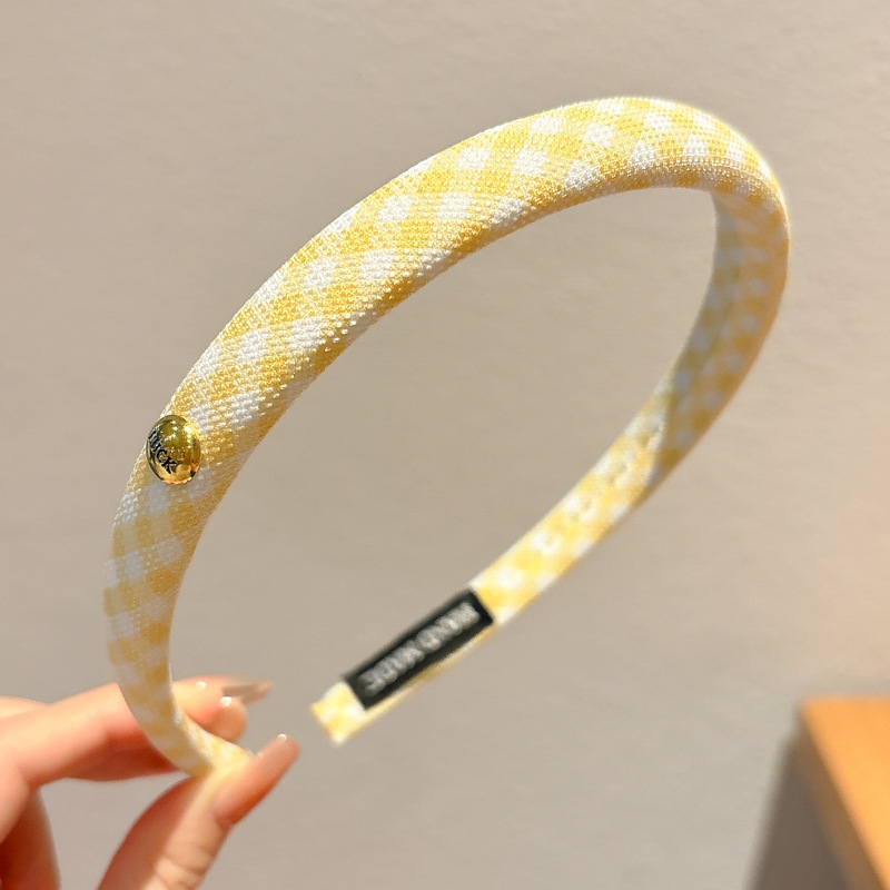 Diadema superior de cráneo alto para mujer 2025 nuevo estilo francés pequeño fragancia horquilla tocado temperamento ancho ancho diadema de presión lateral