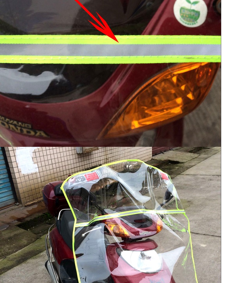 Motorcycle windshield electric car rain shield transparent front windshield scooter battery car tricycle HD universal