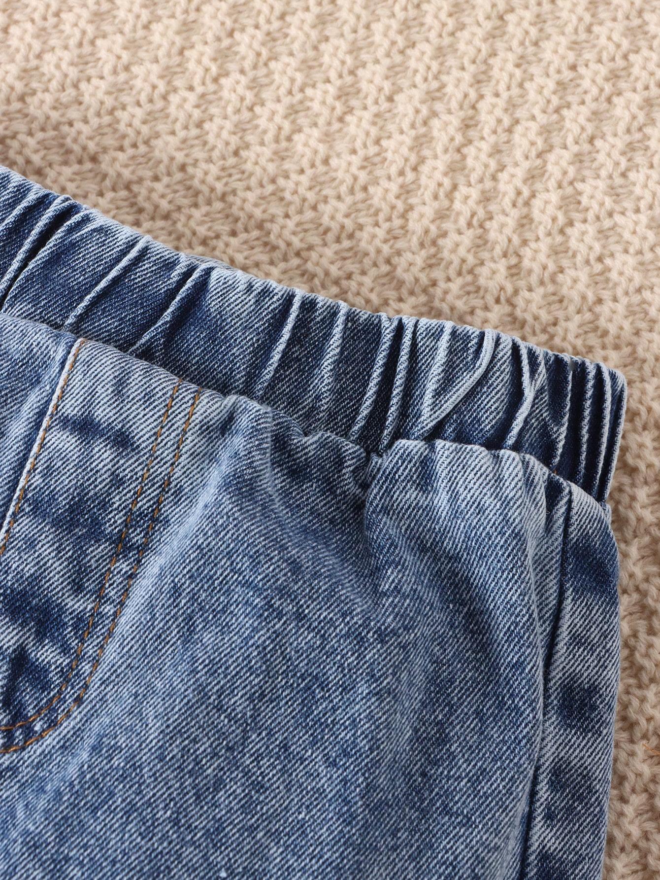 Pantaloni a maniche lunghe nuovi e caldi in vendita per ragazze autunno e inverno 2024 + borsa in denim carina alla moda_voghion.com