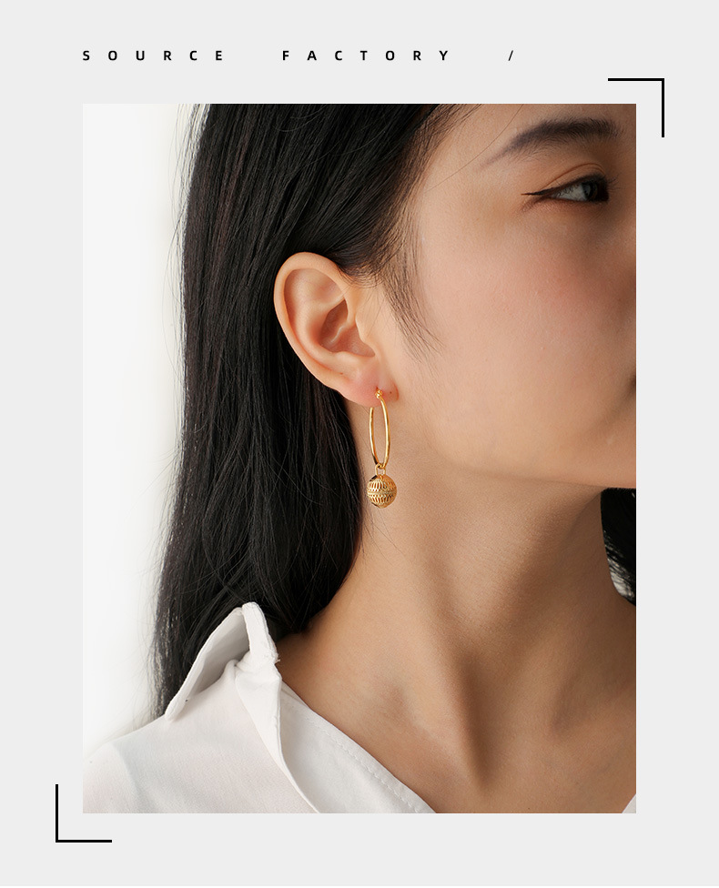 Simple Style Geometric Copper Hollow Out Earrings 1 Pair