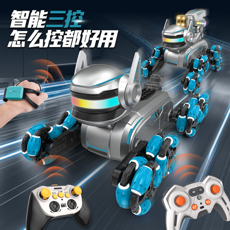 New smart eight-wheel stunt dog remote control robot dog with arm-waving, transforming, and climbing capabilities, electronic pet toy for boys New smart eight-wheel stunt dog remote control robot dog with arm-waving, transforming, and climbing capabilities, electronic pet toy for boys