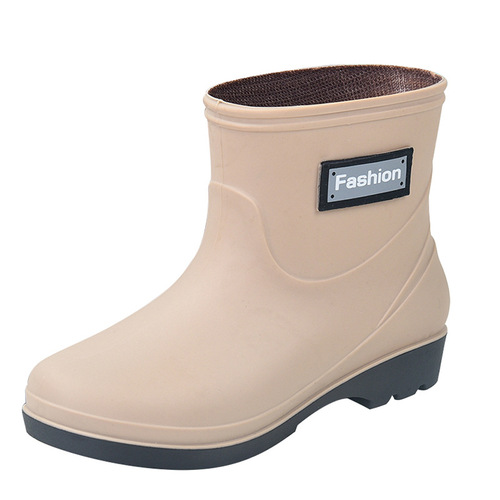 Rain boots, rubber boots, overshoes, non-slip waterproof women's winter adult water boots, water shoes, thickened and wear-resistant kitchen wading short rain boots