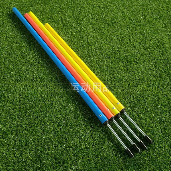 Sign pole football round pole football training tie pole 1.5 meters corner flag training round pole obstacle snake running pole