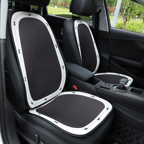 Summer ice silk car seat cushion, bow print car seat cushion, breathable and cool, simple car interior supplies