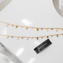 温鉴欧美百搭钛钢项链女轻奢小众设计感锁骨链毛衣链2022年新款潮