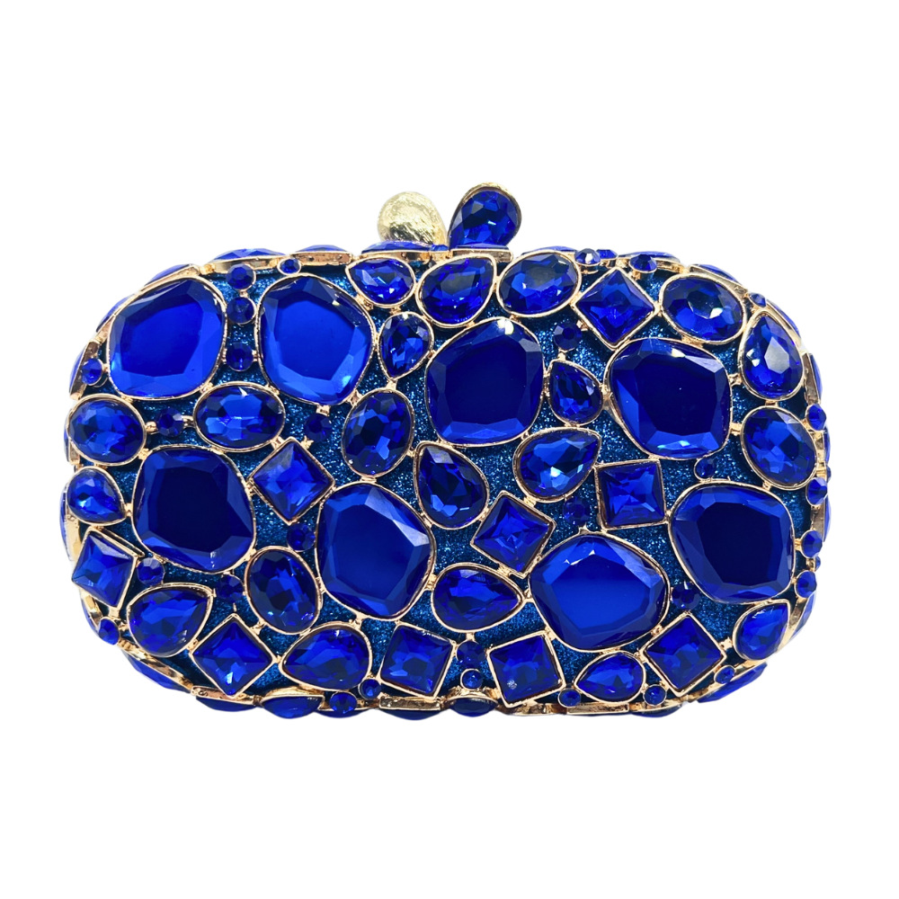 Bolsa de embrague de piedra de cristal transfronterizo bolsas de cena de diamantes bolsas de vestido de fiesta bolsas de mano de mujer