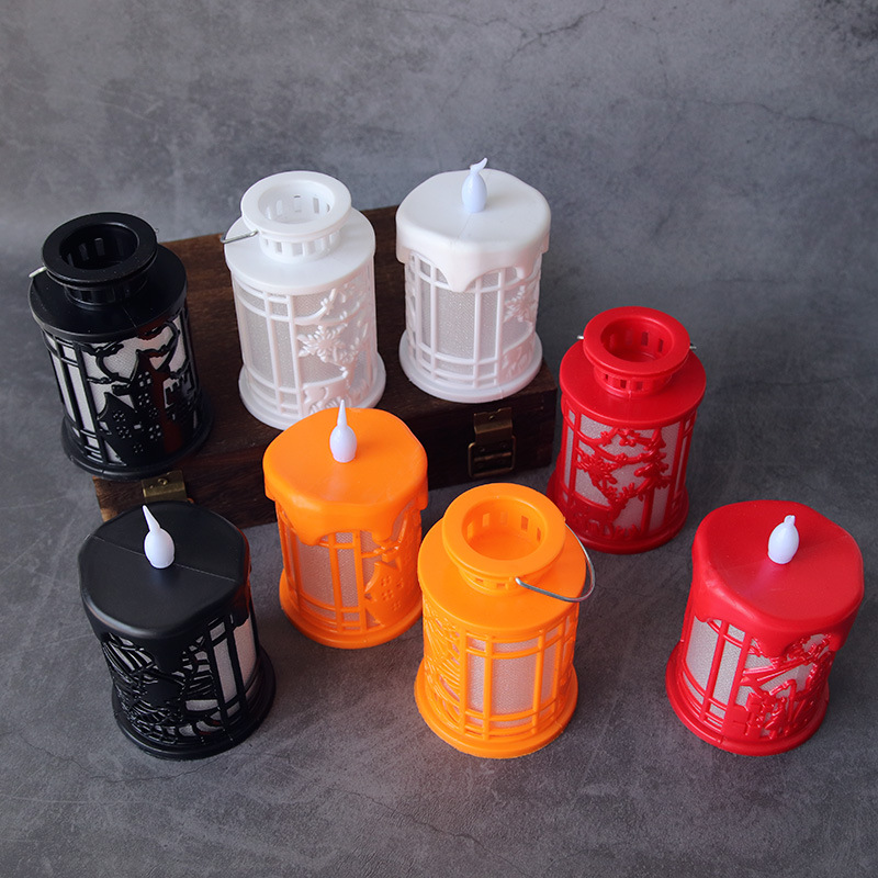 Halloween decoración LED vela luz nuevo regalo de Navidad pequeño caballo barra de luz fantasma festival atmósfera accesorios de diseño