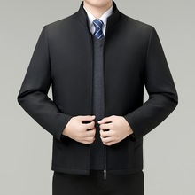 专柜高级感立领羽绒服男轻奢时尚休闲商务男装中老年羽绒内胆夹克