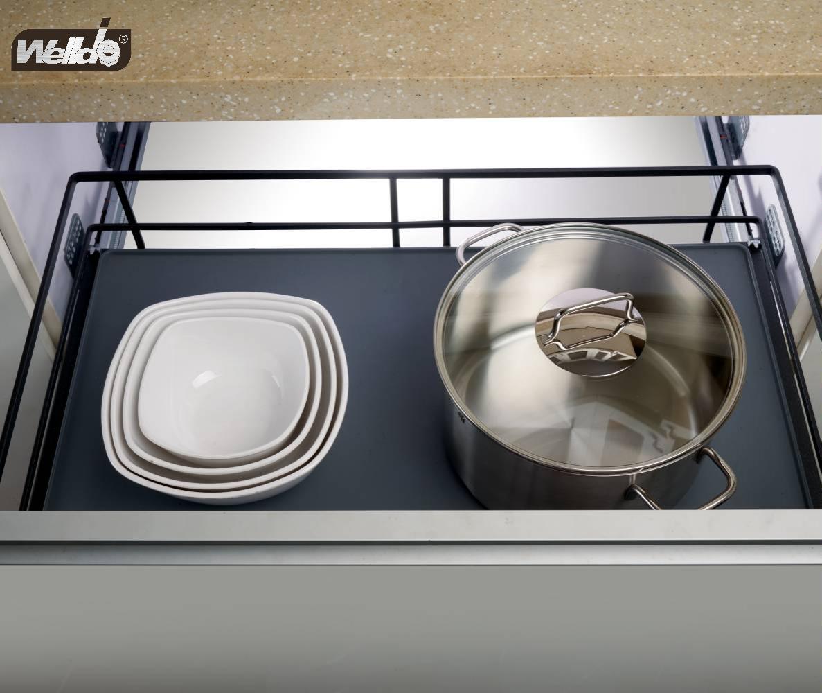 Welldo纬东 厨房地柜炉台拉篮橱柜抽屉式炉台拉篮碗碟拉篮平拉篮