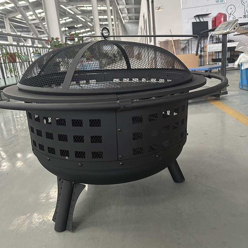 Hogar ronda barbacoa estufa al aire libre brasero estufa de carbón grande hoguera olla de madera visión brasero suministro directo de fábrica