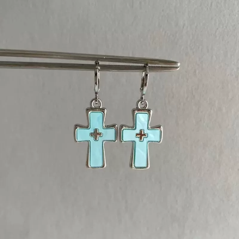 Retro blue high quality earrings
