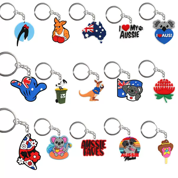 Cross-border cartoon key accessories with a high-end aesthetic and attractive design, resin keychains from the animal series, PVC soft rubber keychains