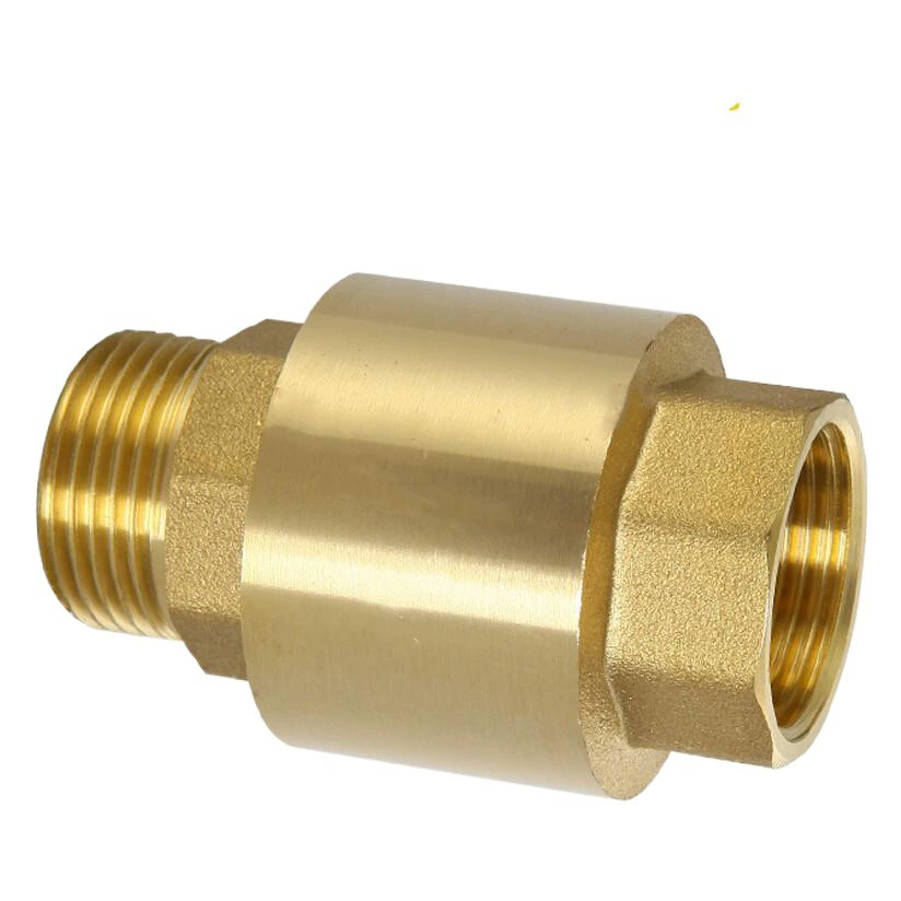 Латунный утолщенный 4 точки внутренние и внешние зубья вертикальный обратный клапан 1/2 пружины Двойной внешний обратный клапан провода водопроводная труба клапан с обратным потоком