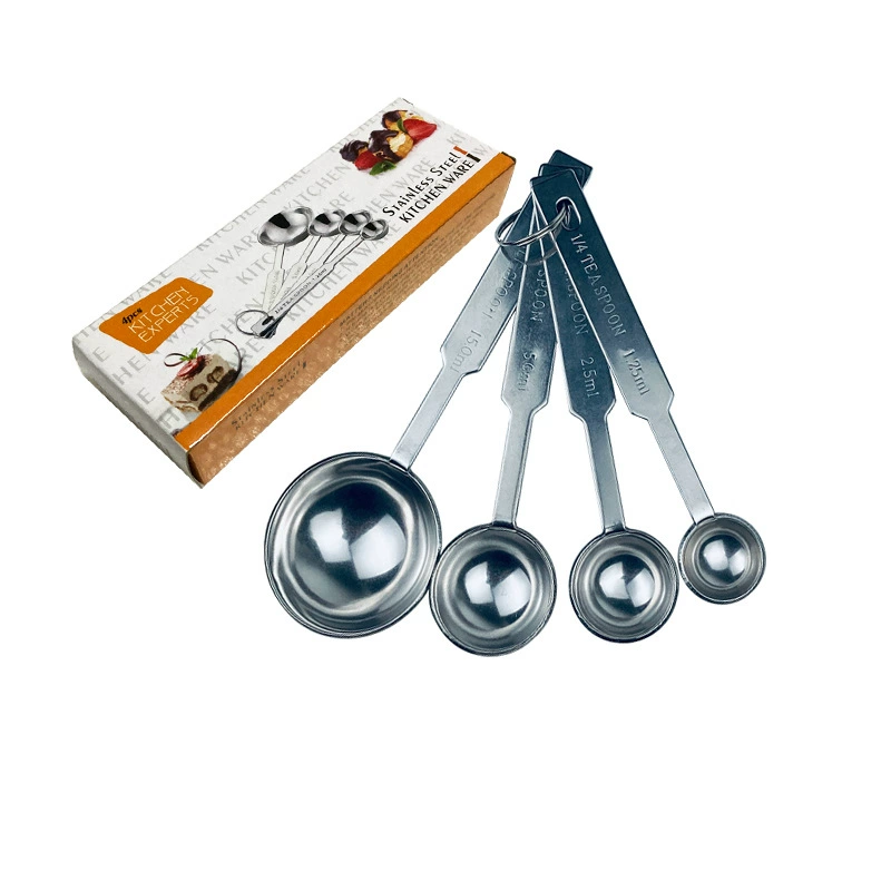 measuring spoon stainless steel, set scaled, 4 piece set, 4 pieces