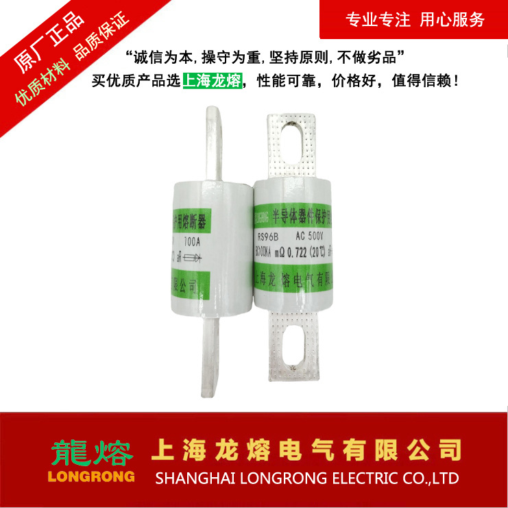 上海龙熔快速熔断器RS96B  500V  100A 200A 认准上海"龍熔"品牌