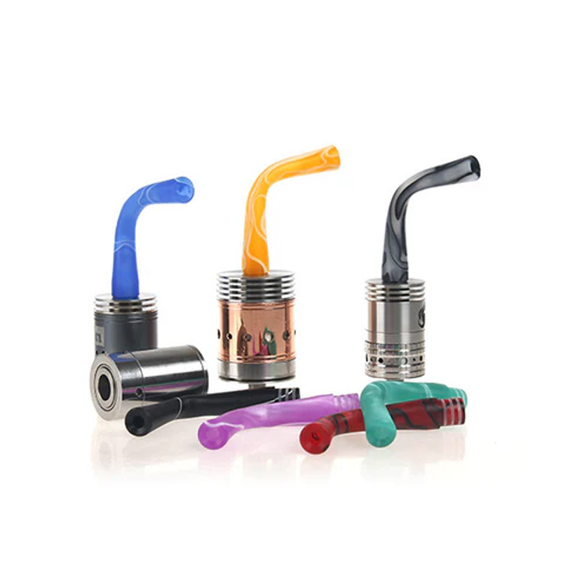 Slim Waist Small Diameter Curved Vape Accessory 510 Mouthpiece Long Drip Tip Anti-Explosion Oil 510 Universal Drip Tip