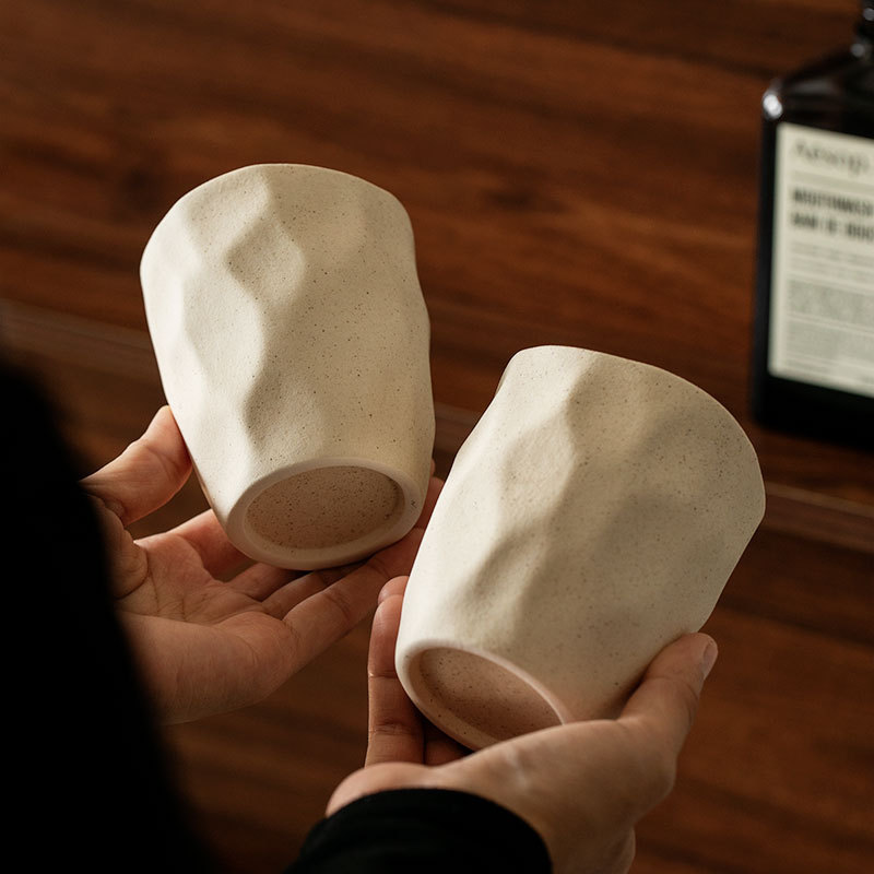 高価値インわびさび風粗陶器マウスウォッシュカップホテルB&B家庭用マウスウォッシュカップ歯ブラシカップ|undefined