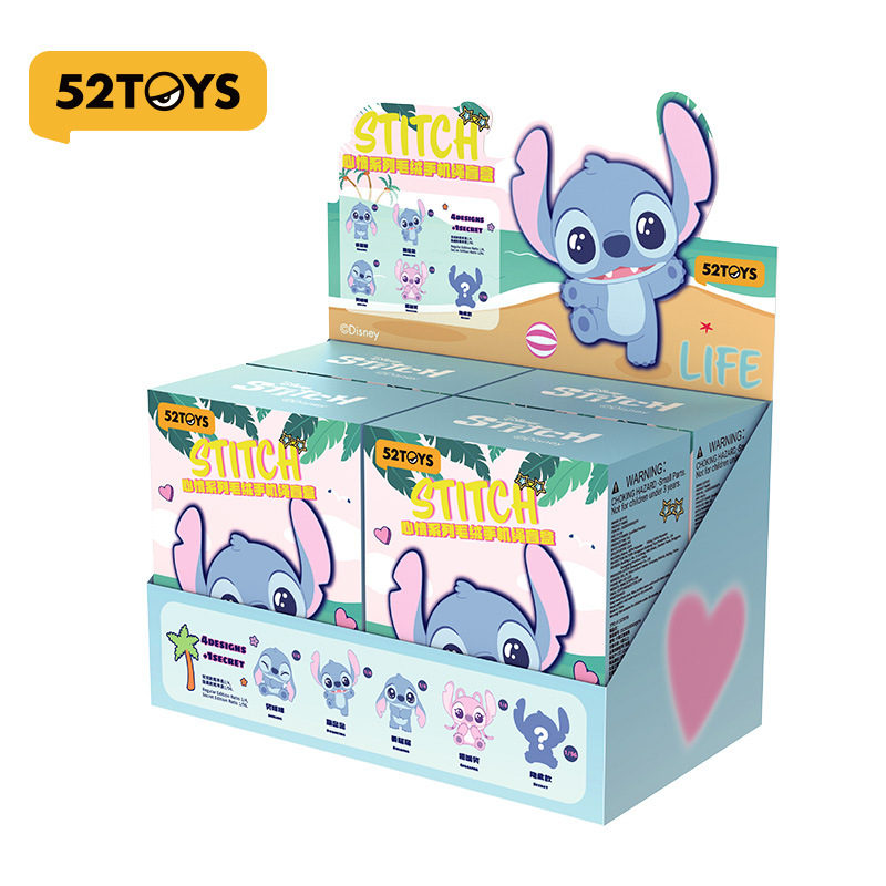 Stitch Mood Series Plush Mobile Phone Rope Blind Box (Full Box of 4 Styles)