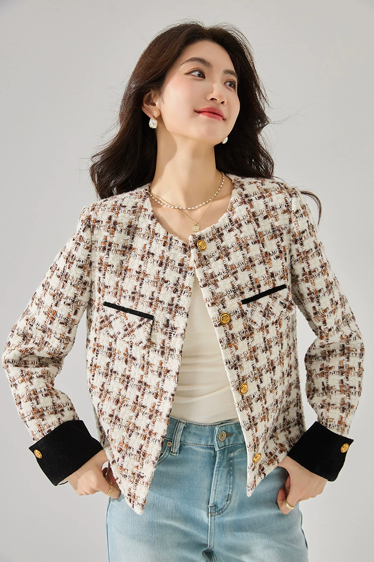Классический ретро бархатная куртка, стиль Chanel