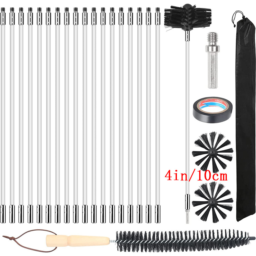 Cepillo de limpieza de chimenea POM para extractor y caldera, flexible, al por mayor image 7