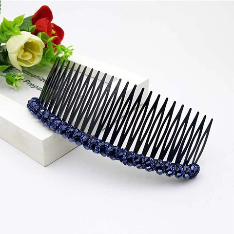 2#Crystal Insert Comb-Treasure Blue