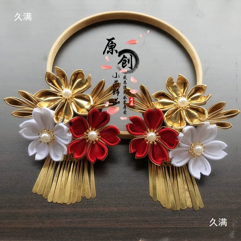 Platinum set, hair accessory with tassels, Hanfu, bathrobe