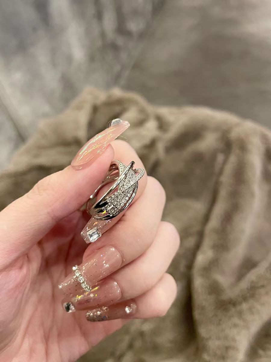 Vintage Zircon Adjustable Ring Luxury Designer Style For Women_voghion.com