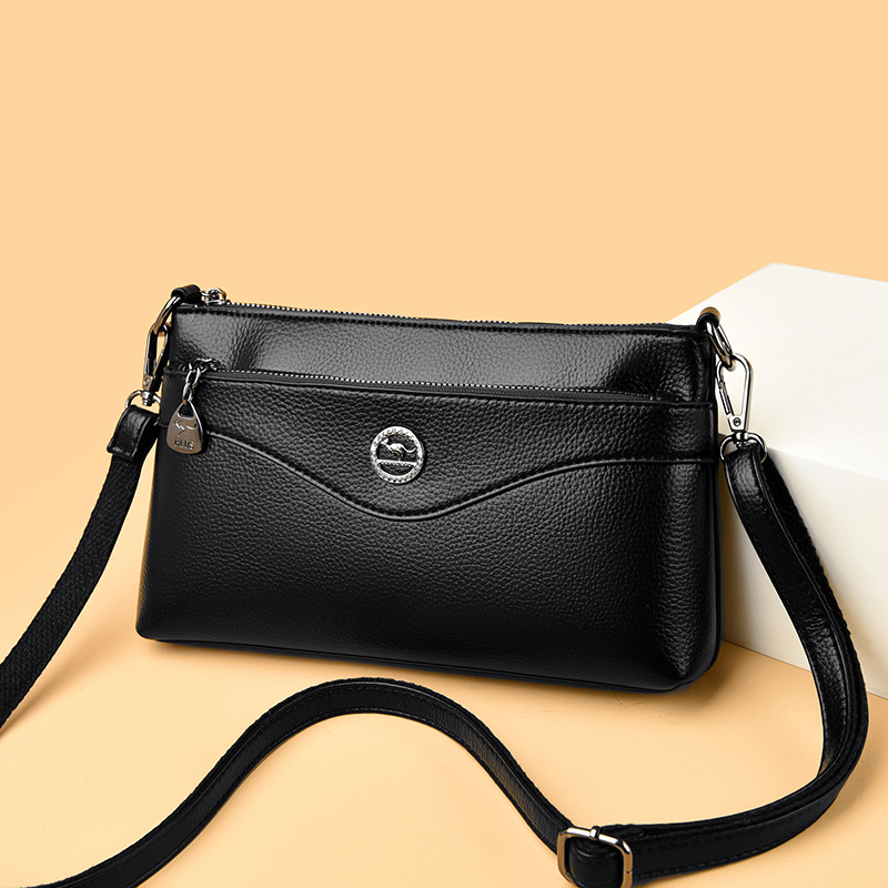 Women's Soft Leather Crossbody Bag, Large Capacity Shoulder Bag, Versatile Commuter Casual Handbag For Middle-Aged Women - Thumbnail 2