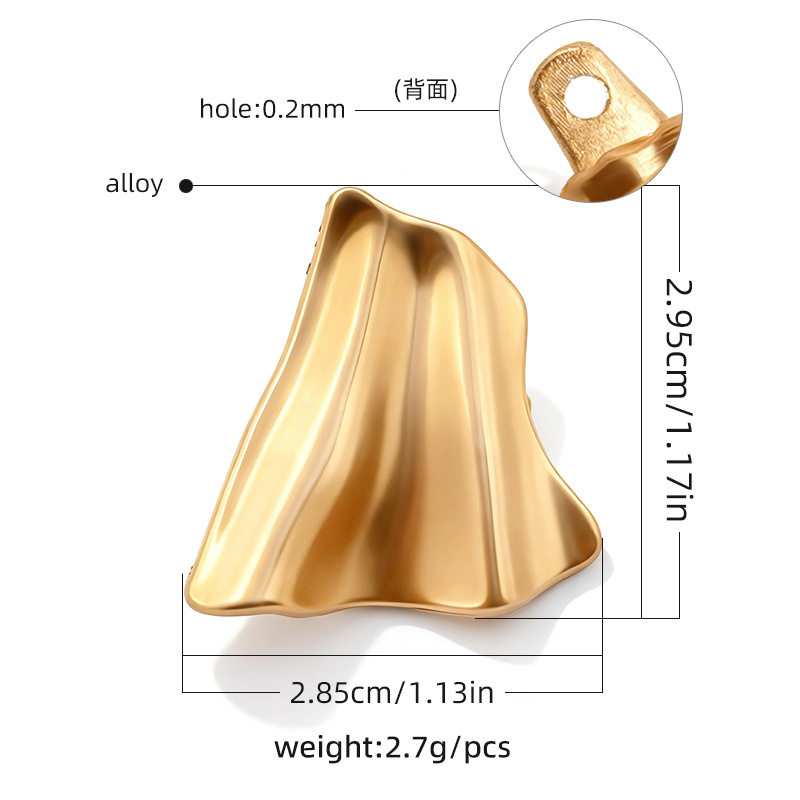 Nuevos botones de trajes de baño de playa transfronterizos metal dorado botones decorativos irregulares DIY accesorios de ropa maleta