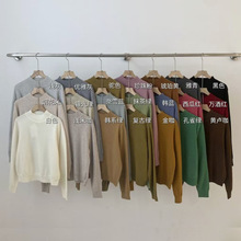 含100%细羊毛 上身柔软亲肤韩系21色系基础百搭半高领打底毛衣女