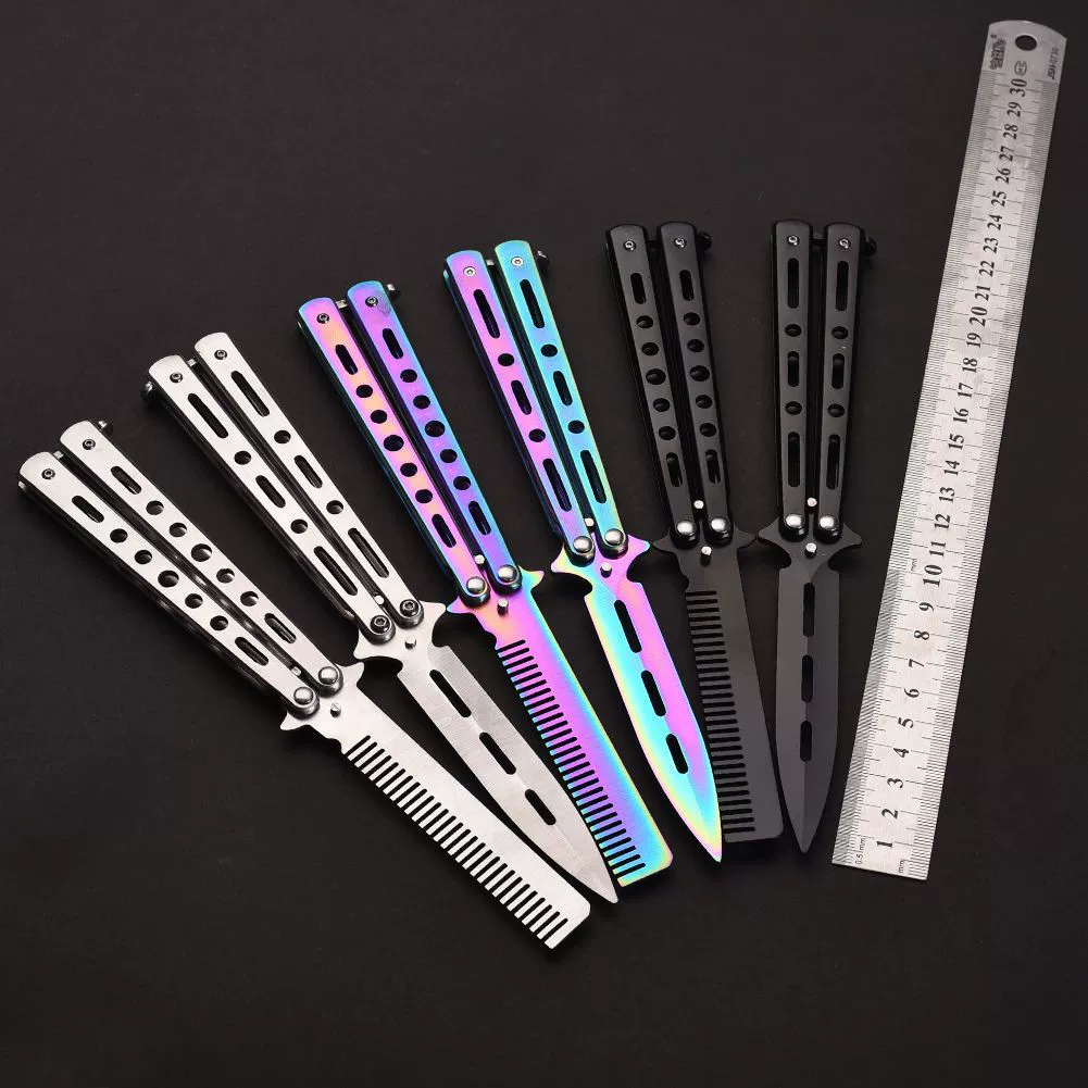 Оптовая продажа с фабрики, тренировочный нож без кромок-бабочки CSGO, игровой качели, устройство для упражнений для новичков, расческа-бабочка
