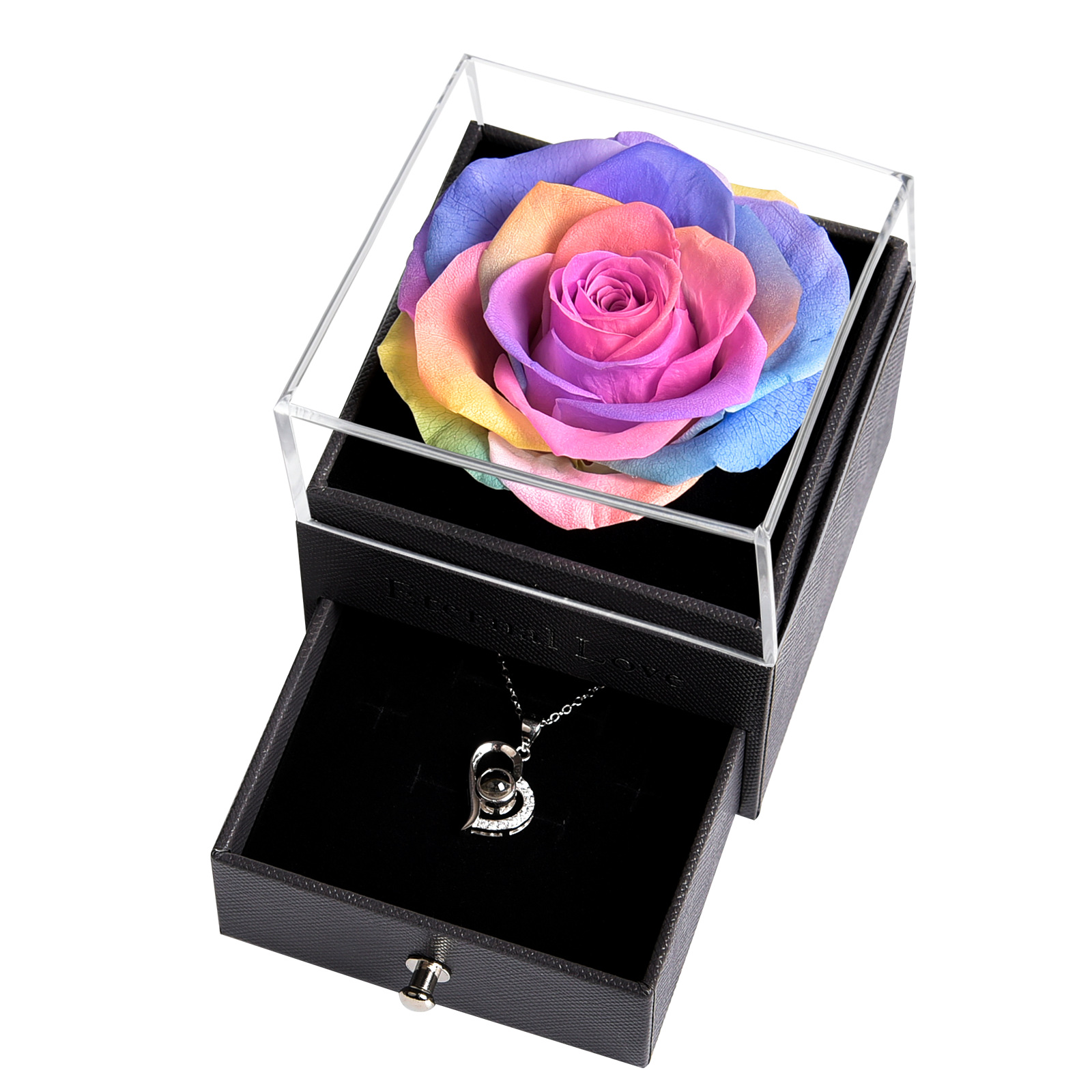 아크릴 보석 상자 8cm 영원한 꽃 색깔