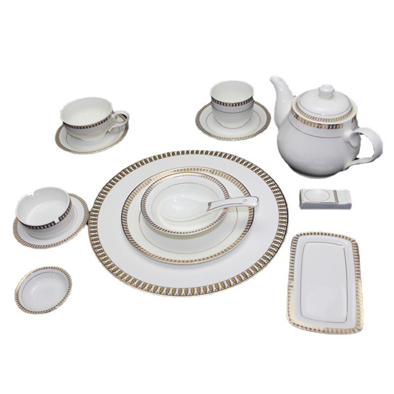 Phnom Penh Set Ceramic Tableware Hotel Restaurant Set Wholesale Ceramic Bowl Towel Plate Teapot Chopsticks Rack Phnom Penh Set Ceramic Tableware Hotel Restaurant Set Wholesale Ceramic Bowl Towel Plate Teapot Chopsticks Rack