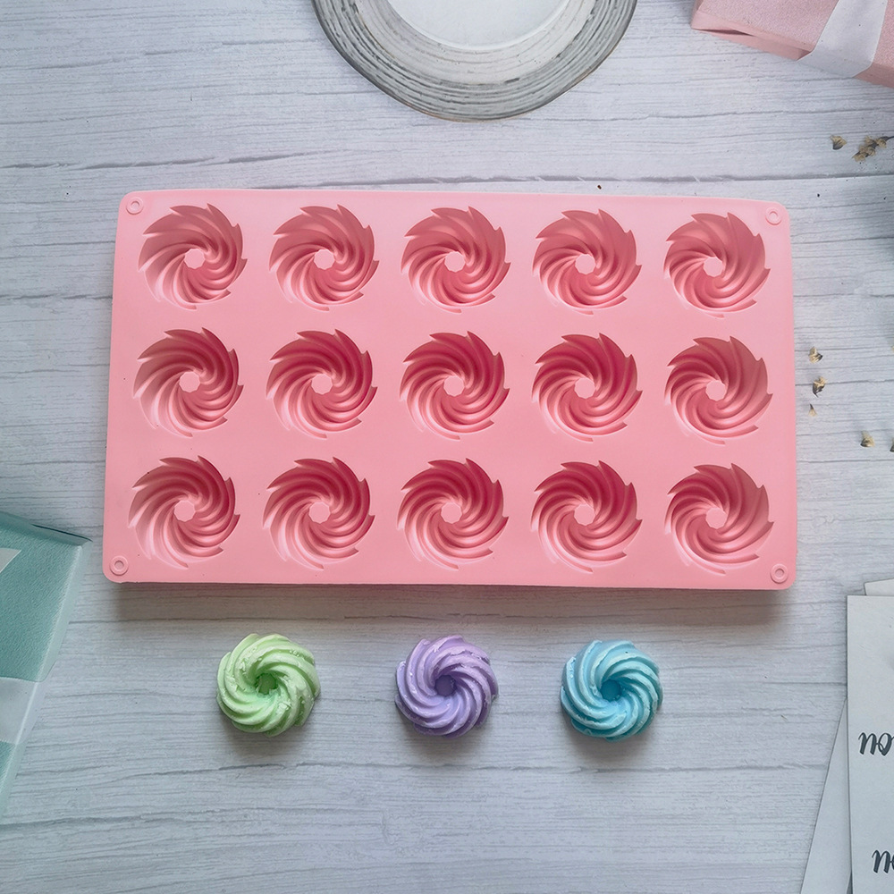 15 molde de pastel helicoidal 66 molde de silicona pastel helado pudín molde de postre jabón utensilios