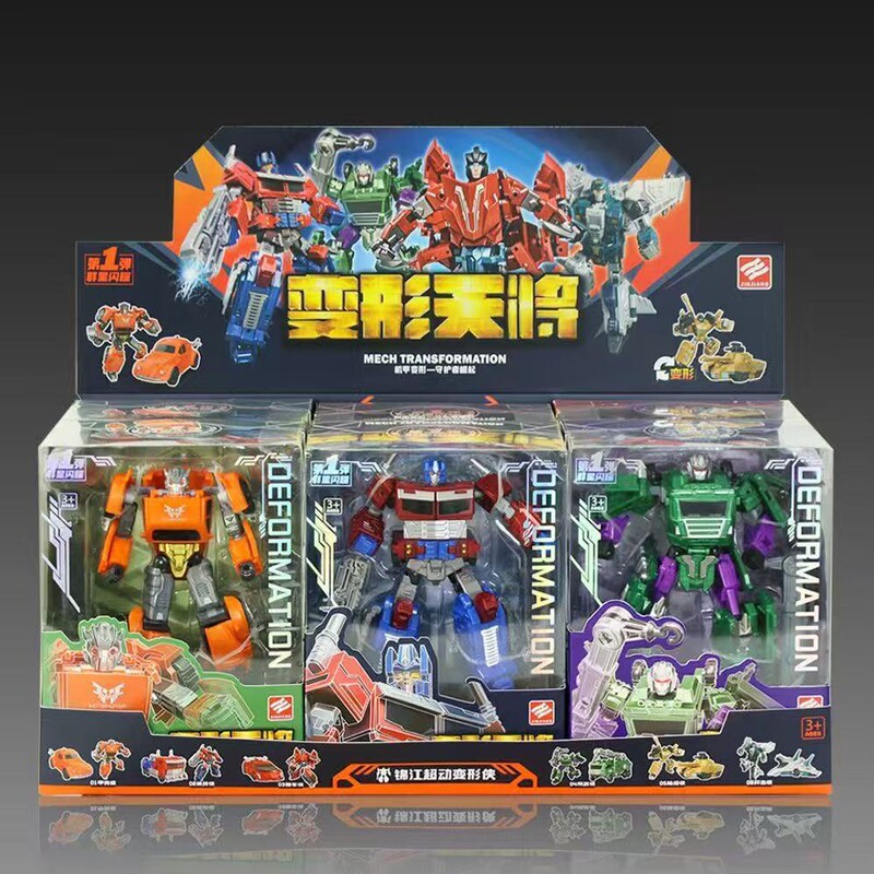 Genuine Jinjiang Transformation Toy Robot Car Warrior Figure Robot Boy Model Stand Scene Toy