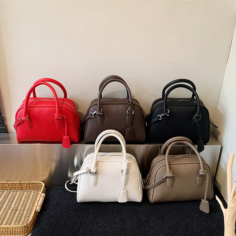 Luxury Vintage Handbag For Women 2026 New Large Capacity Bowling Bag Trendy Shoulder Crossbody Bag - Thumbnail 2