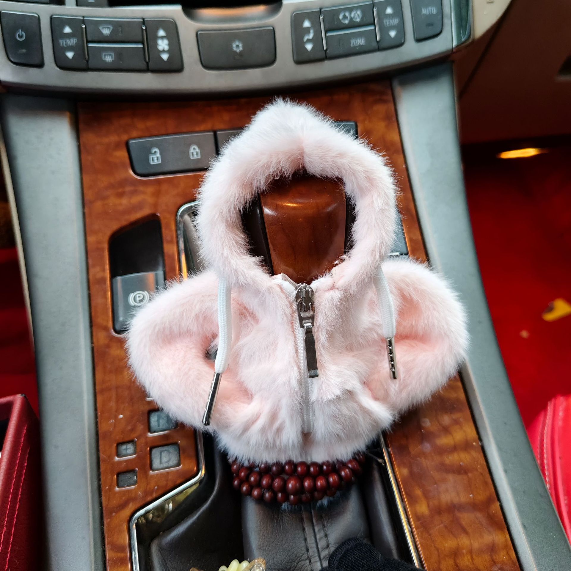 Funda para Palanca de Cambios de Coche con Diseño Creativo de Amazon, Funda Protectora para Palanca de Cambios con Diseño Navideño, Protección Cálida para las Manos contra el Frío